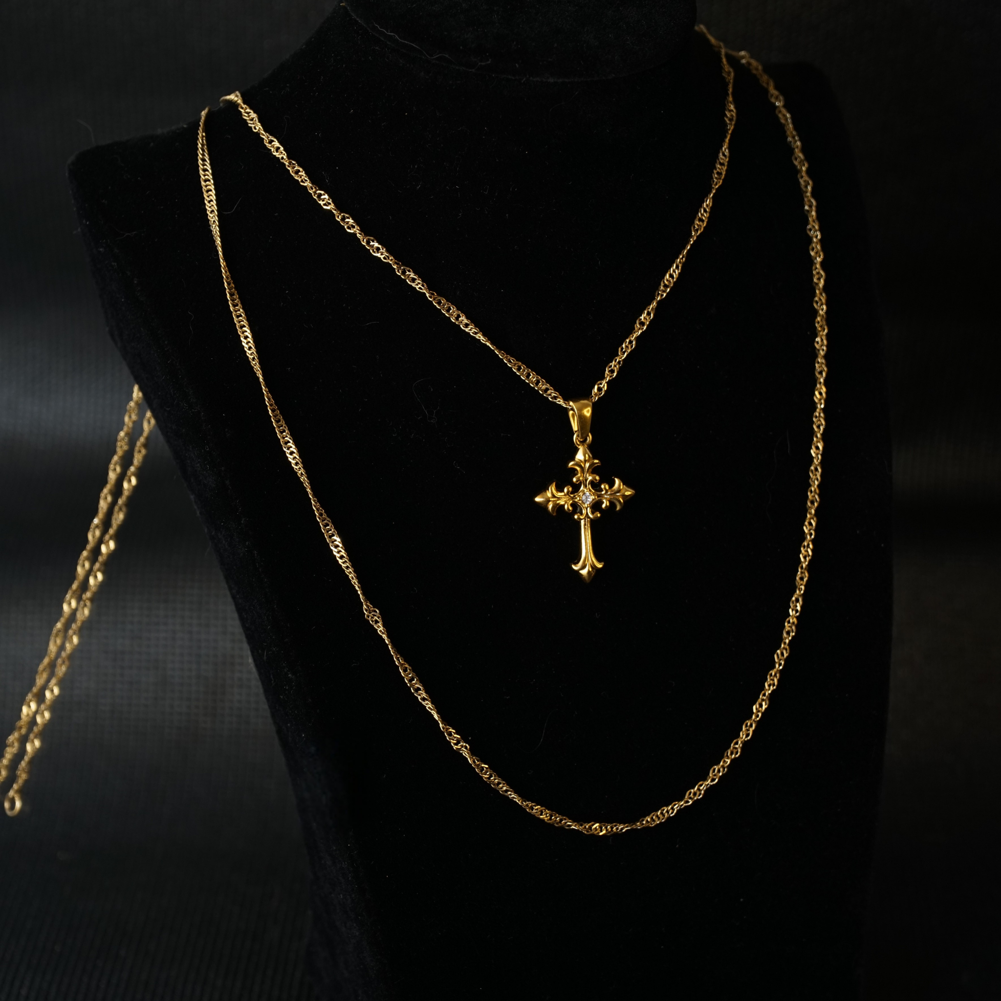 Combo Singapur + Dije Cruz Hombre.