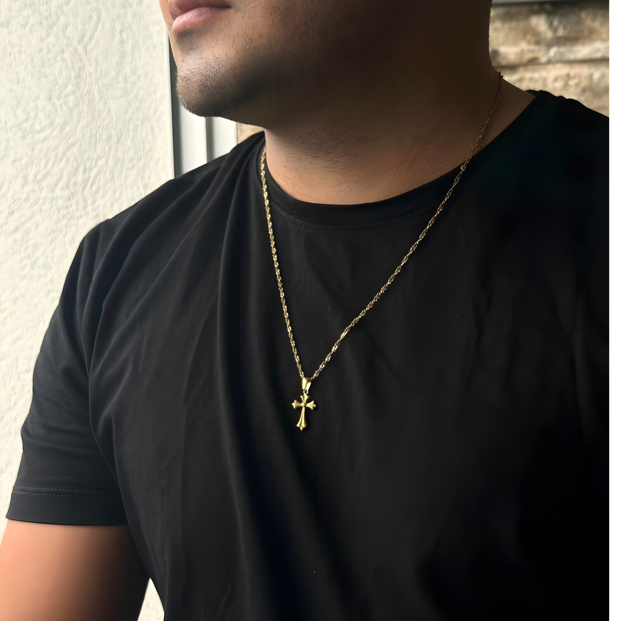 Combo Singapur + Dije Cruz Hombre.