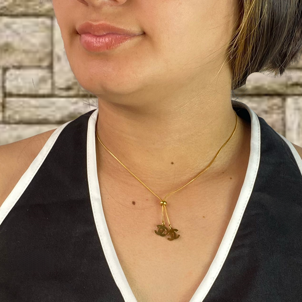 Cadena Chanel Mujer 2 Dijes