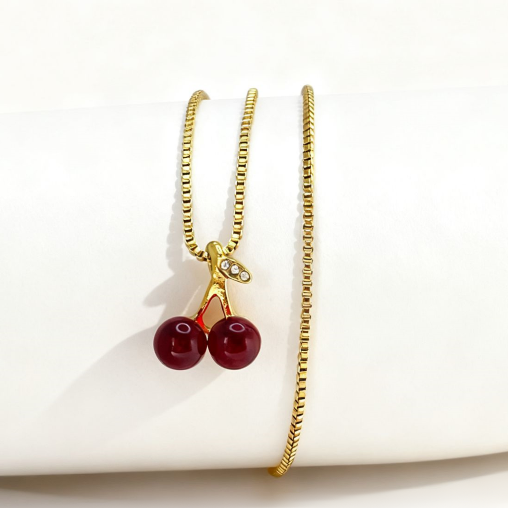 Cadena Cherry Roja Mujer