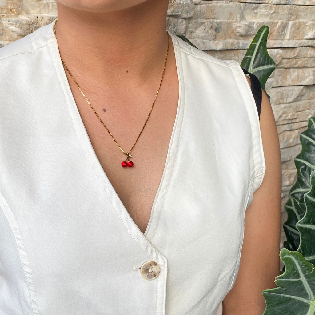 Cadena Cherry Roja Mujer