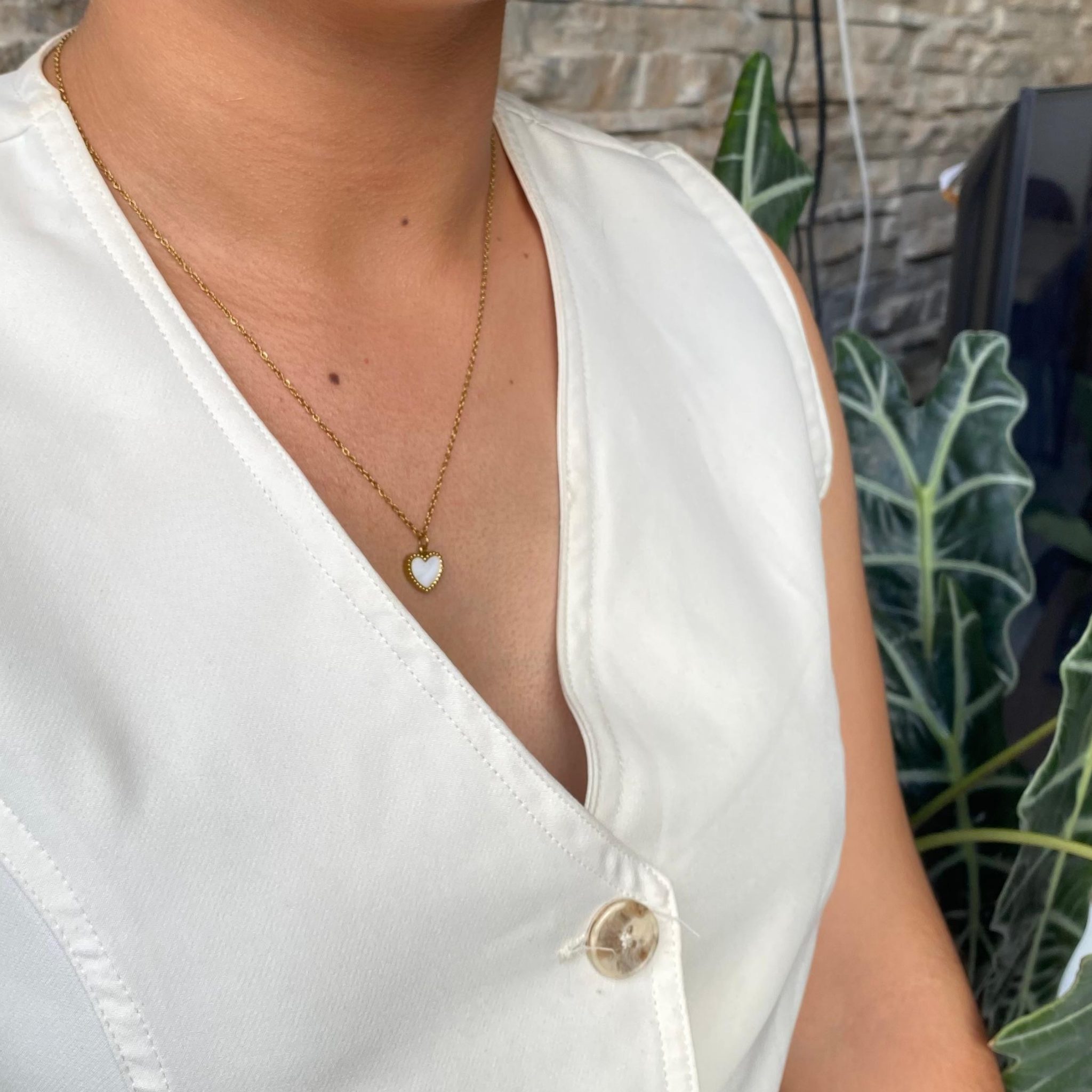 Cadena White Heart Mujer