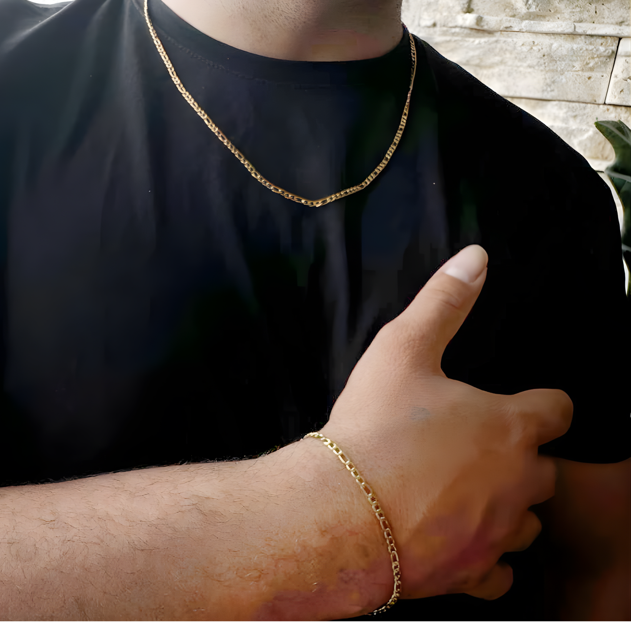 Conjunto  Cartier - Cadena + Pulsera Caballero