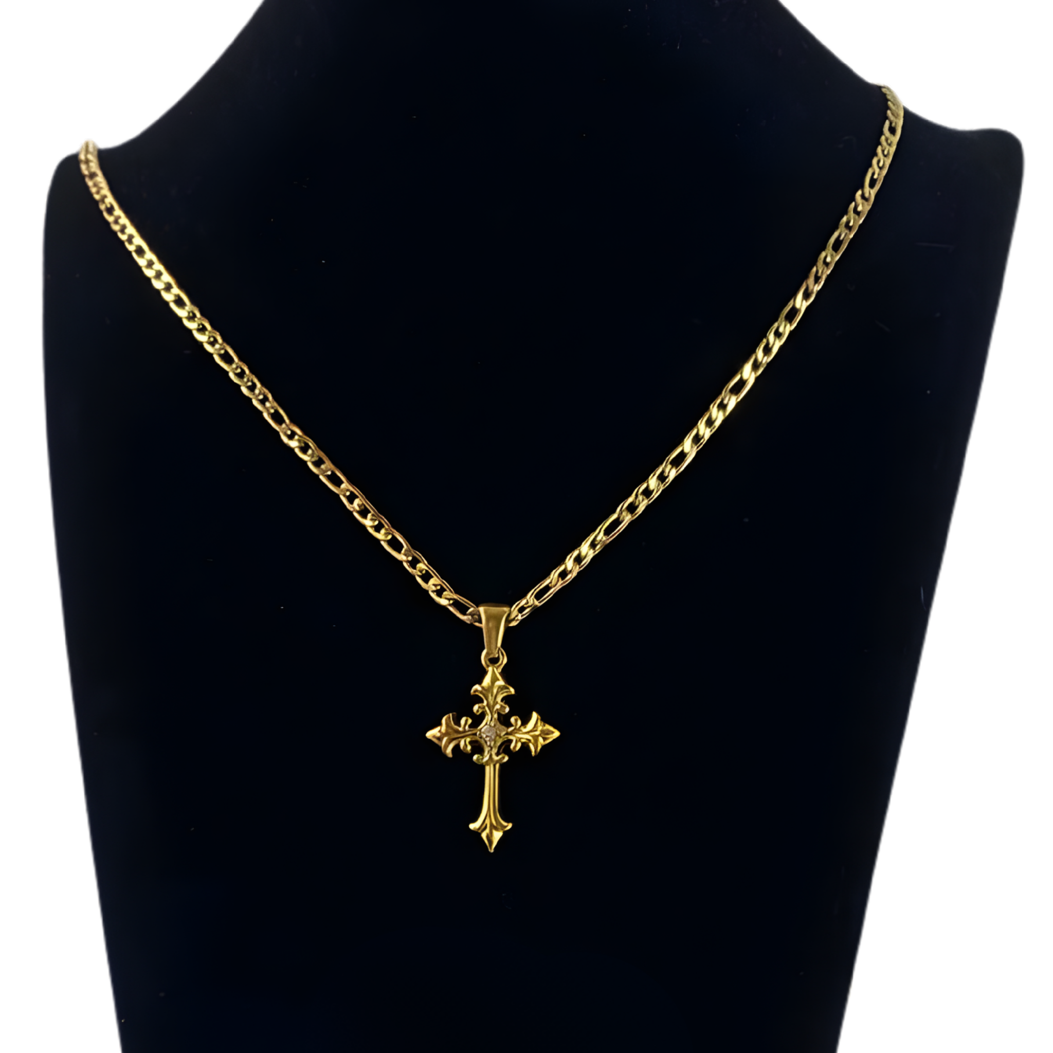 combo Cartier + dije cruz Hombre.