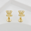 Arete Osito Teddy  Mujer Niña