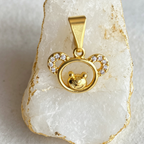 Conjunto osito Teddy  Mujer. Niña - Cadena - Dije - Aretes