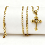 Conjunto Cadena & Pulsera Cartier + Dije Hombre