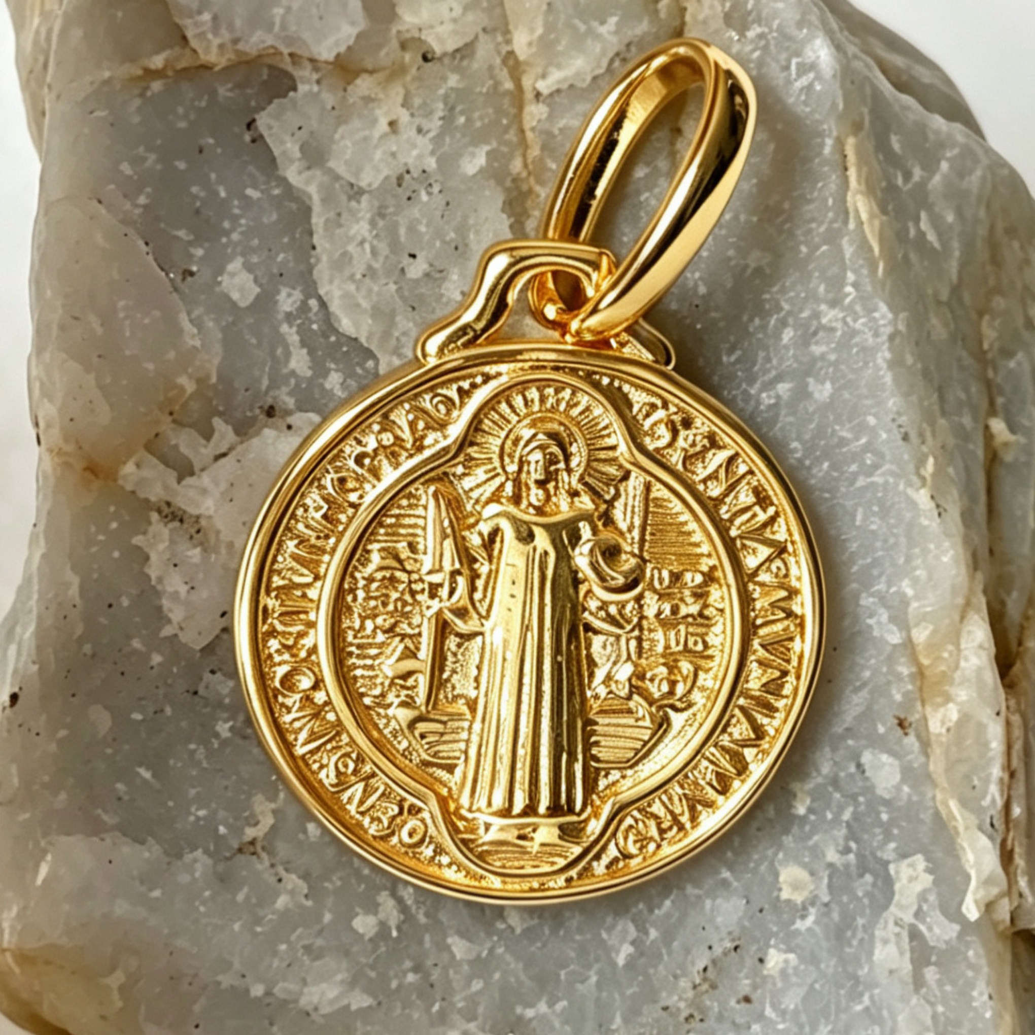 Dije Medalla de San Benito unisex - Adultos -  Niños