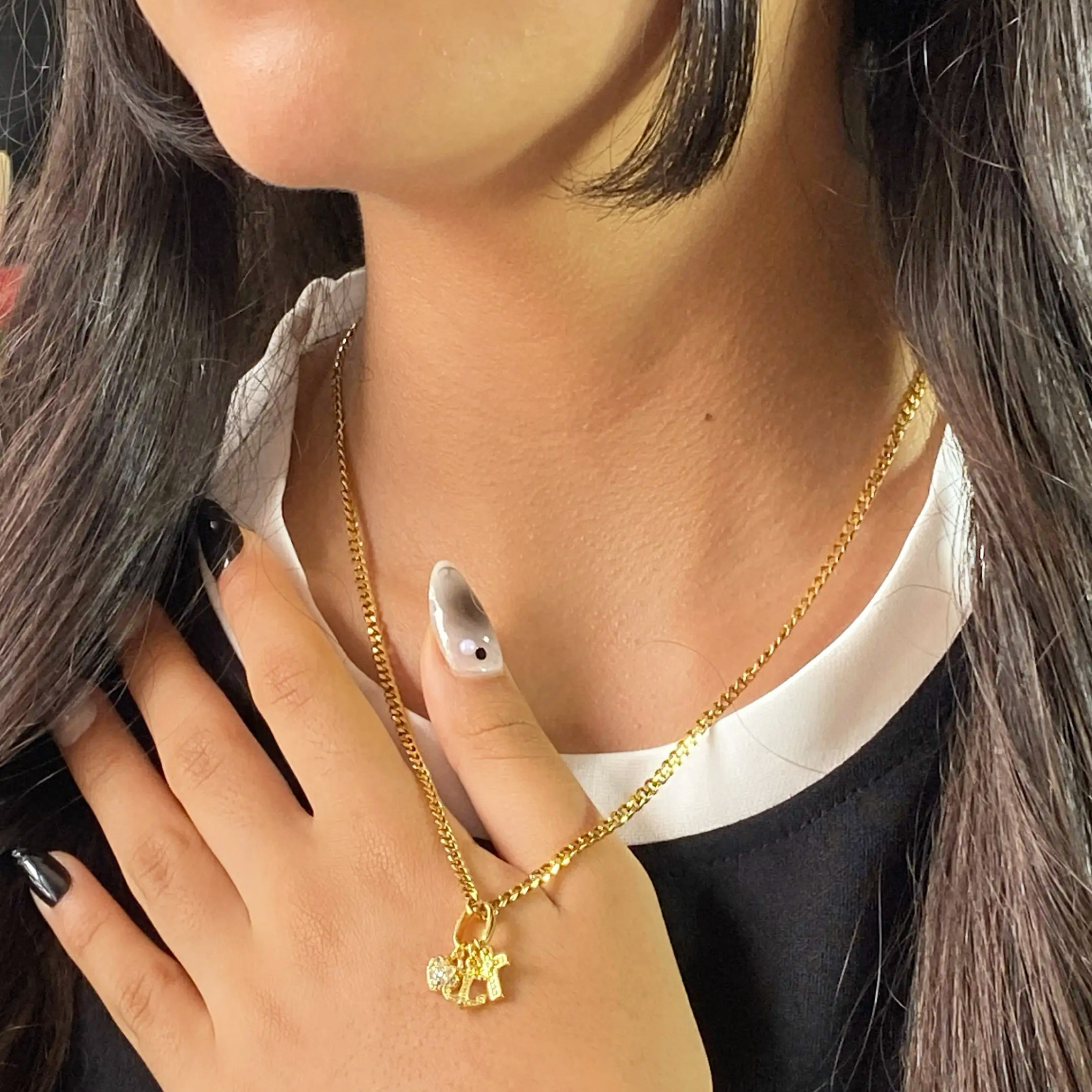 Dije Tres Gracias Con Circonias - unisex -  Adultos -  Niños