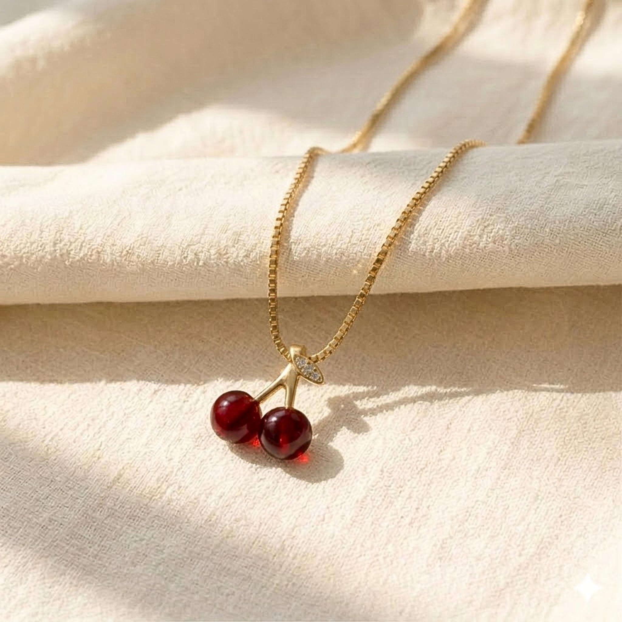 Cadena Cherry Roja Mujer