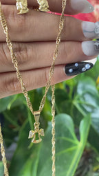 Conjunto Angel Mujer. Niña - Cadena - Dije -Aretes